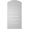 Ekena Millwork Arch Top Surface Mount PVC Gable Vent: Non-Functional, w/2"W x 1-1/2"P Brickmould Frame, 12"W x 22"H GVPAR12X2202SN - alternate 4
